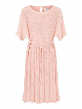 VTG Sue Brett Pink Embroidered Dress A4 (US 4) Rayon [COPY]